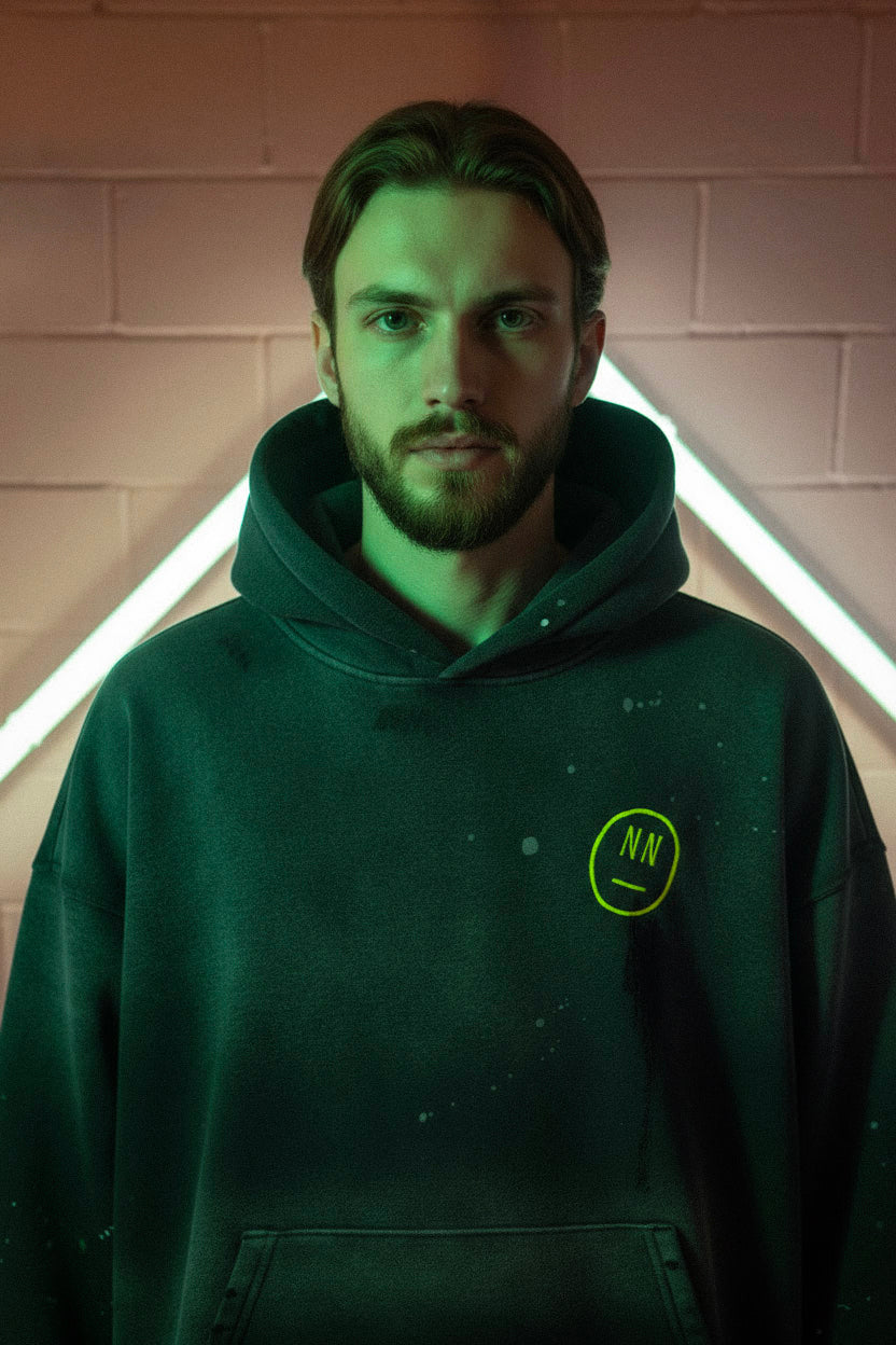 At least I'm Here Frayed Hoodie