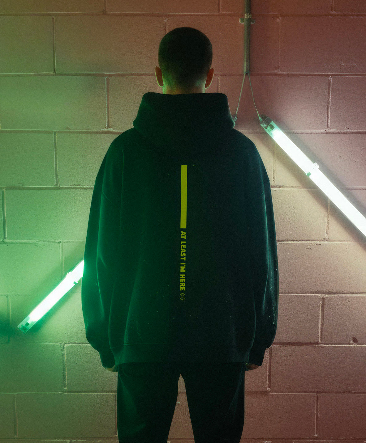 At least I'm Here Frayed Hoodie