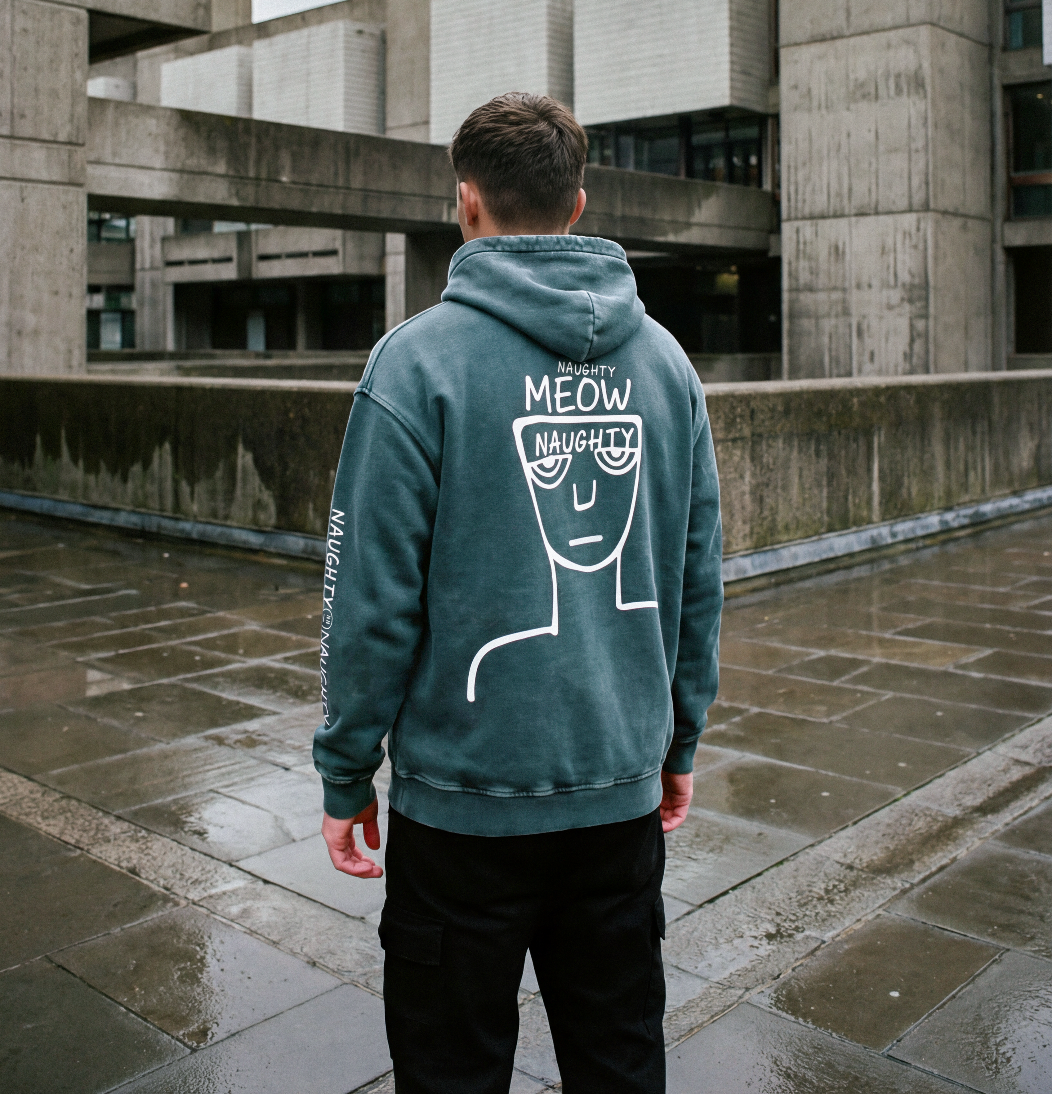 FACE Snow Washed Loose Hoodie