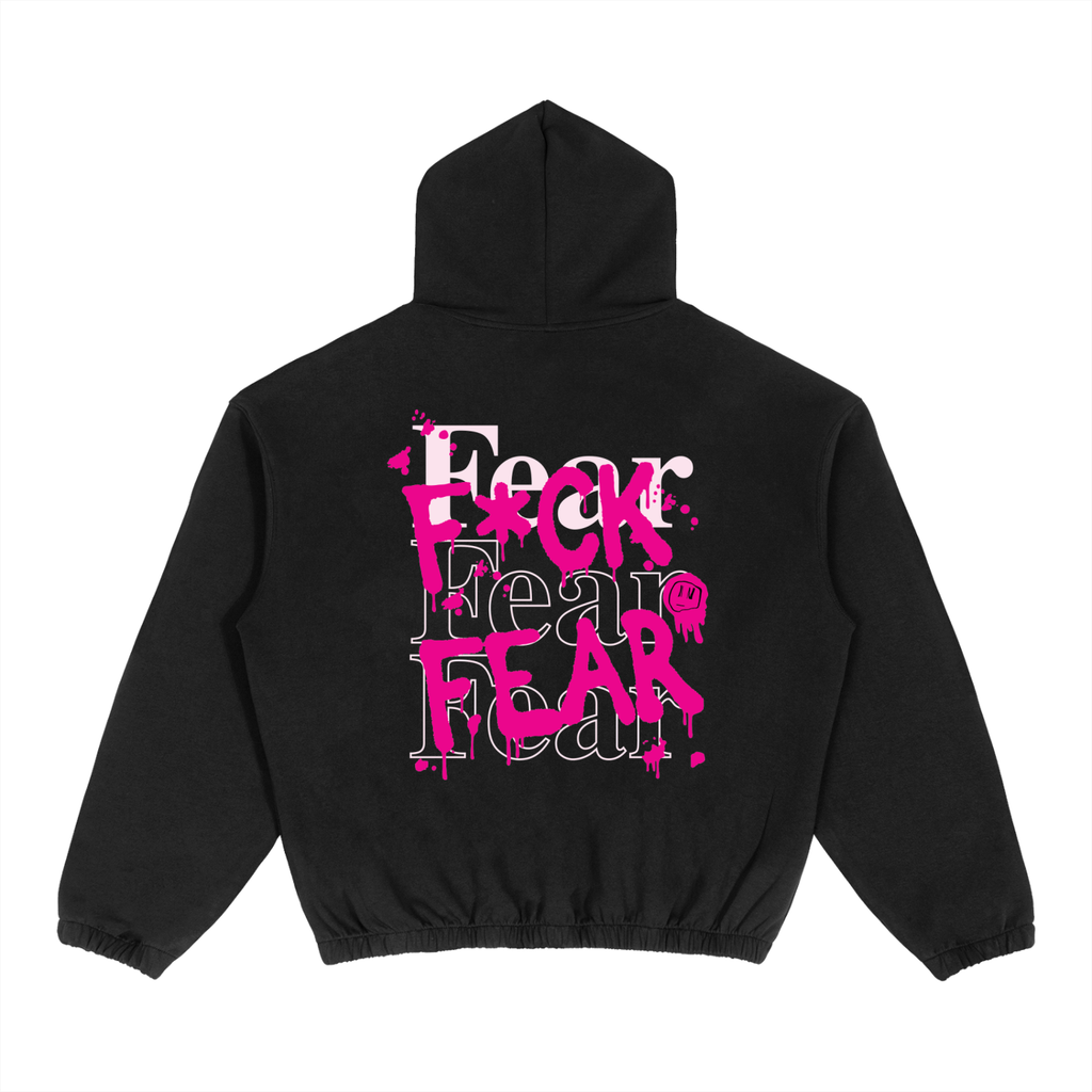 FCK FEAR Boxy Cinched Hem Hoodie