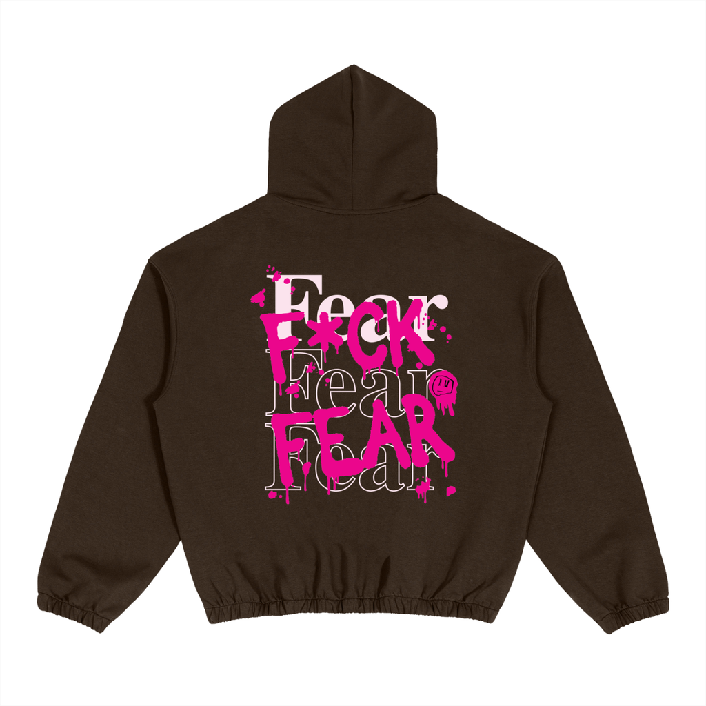 FCK FEAR Boxy Cinched Hem Hoodie