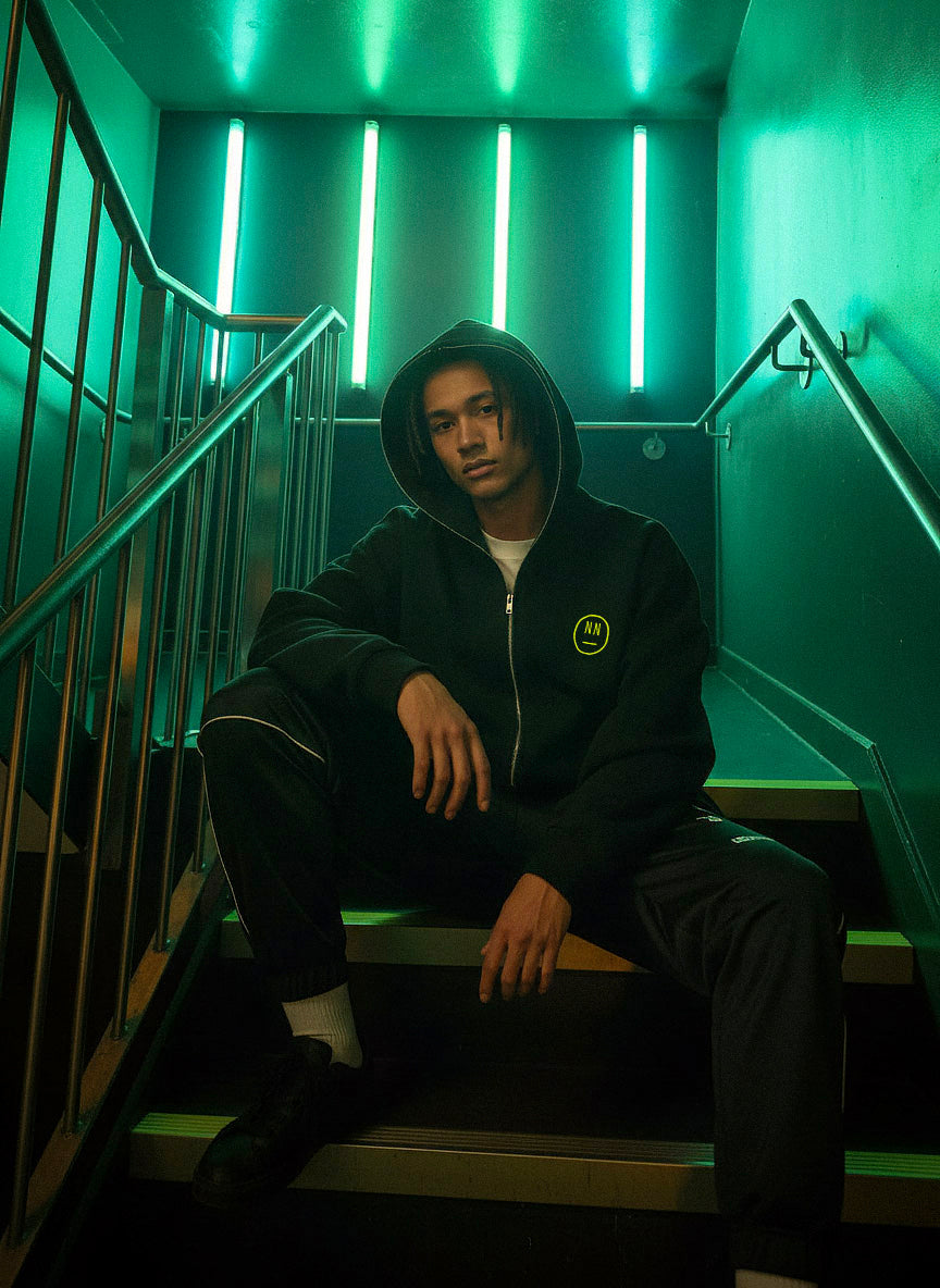 Born to Sit forced to Sweat Full-Zip Boxy Hoodie