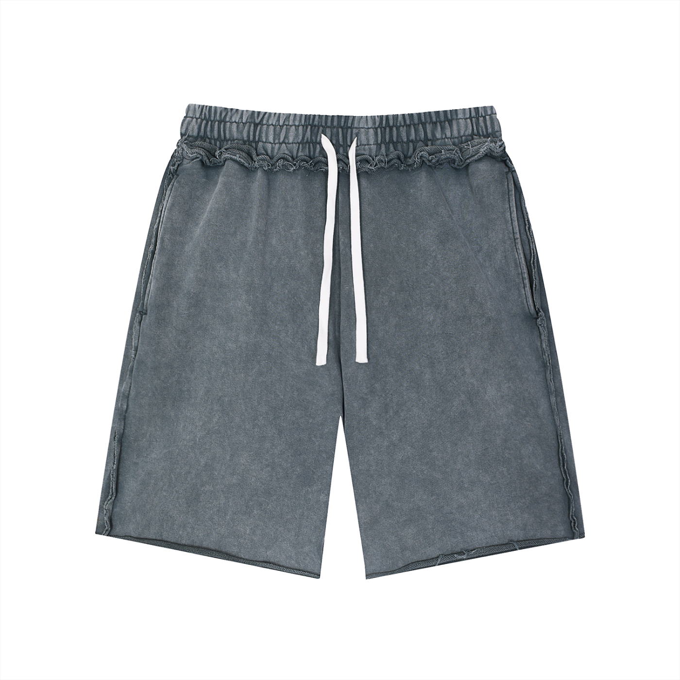 Mineral Wash Raw Edge Shorts