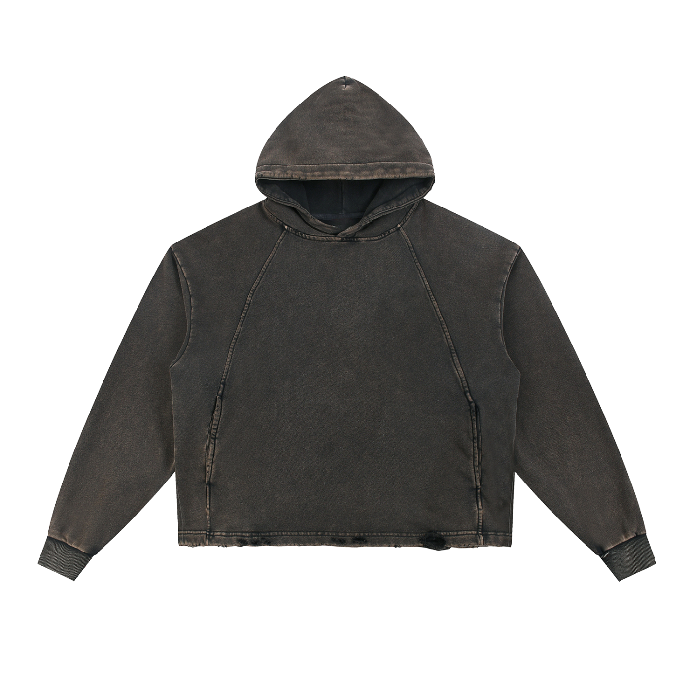 DONE! Vintage Washed Frayed-Hem Hoodie