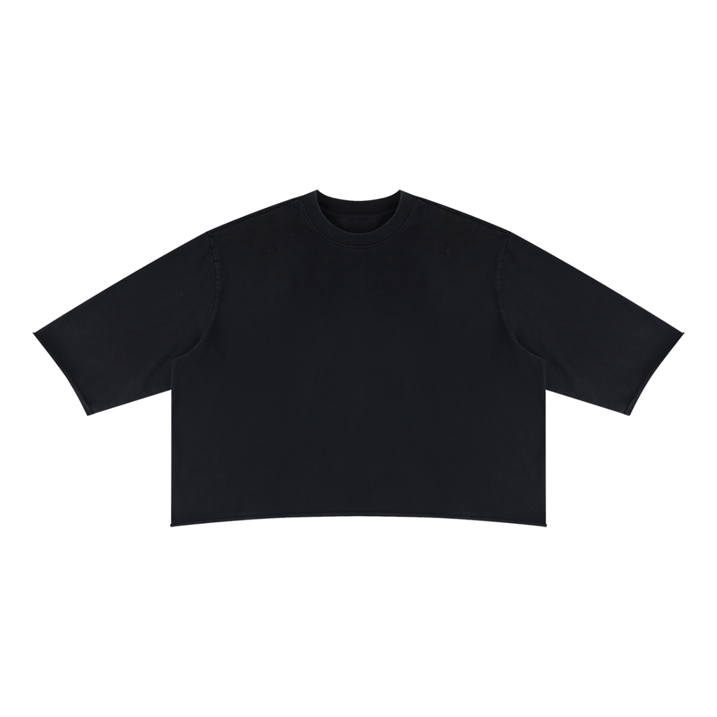 Mineral Wash Raw Hem Boxy T-Shirt