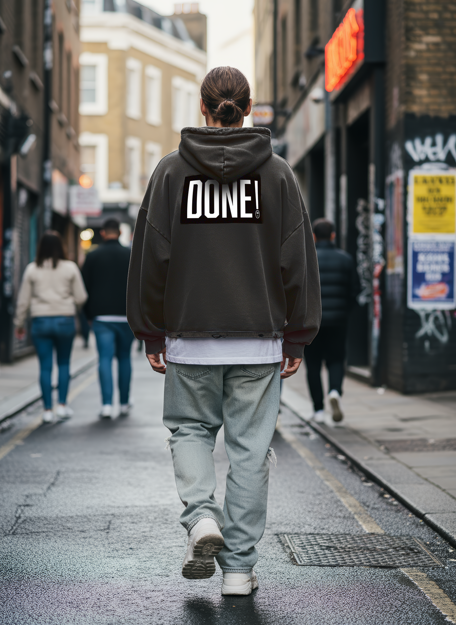 DONE! Vintage Washed Frayed-Hem Hoodie