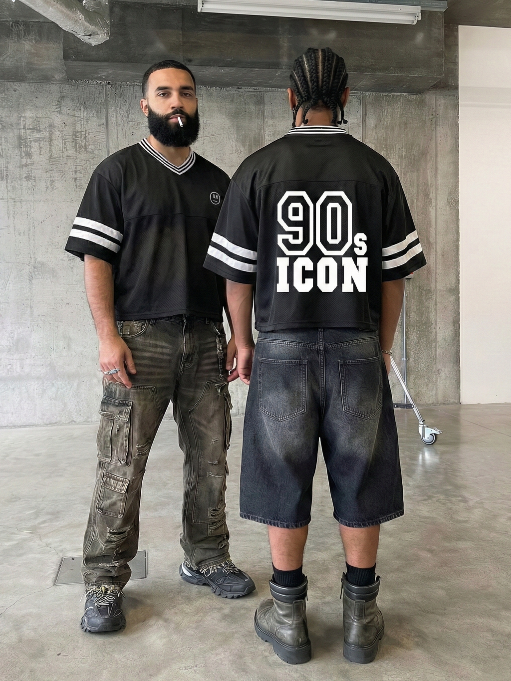 90s Icon Mesh Boxy Tee - Breathable Streetwear Essential