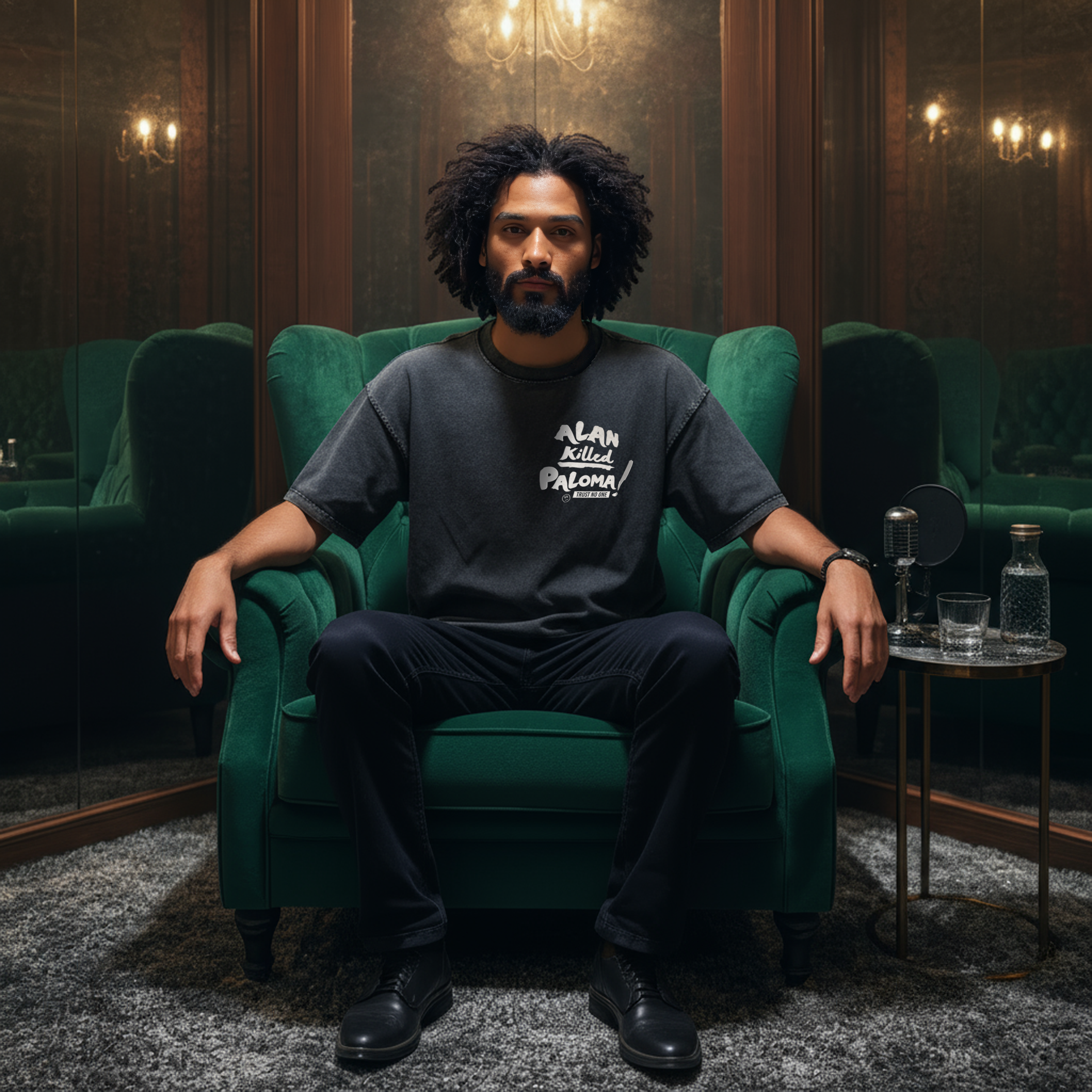 “Alan Killed Paloma!” Snow Washed Oversized Tee