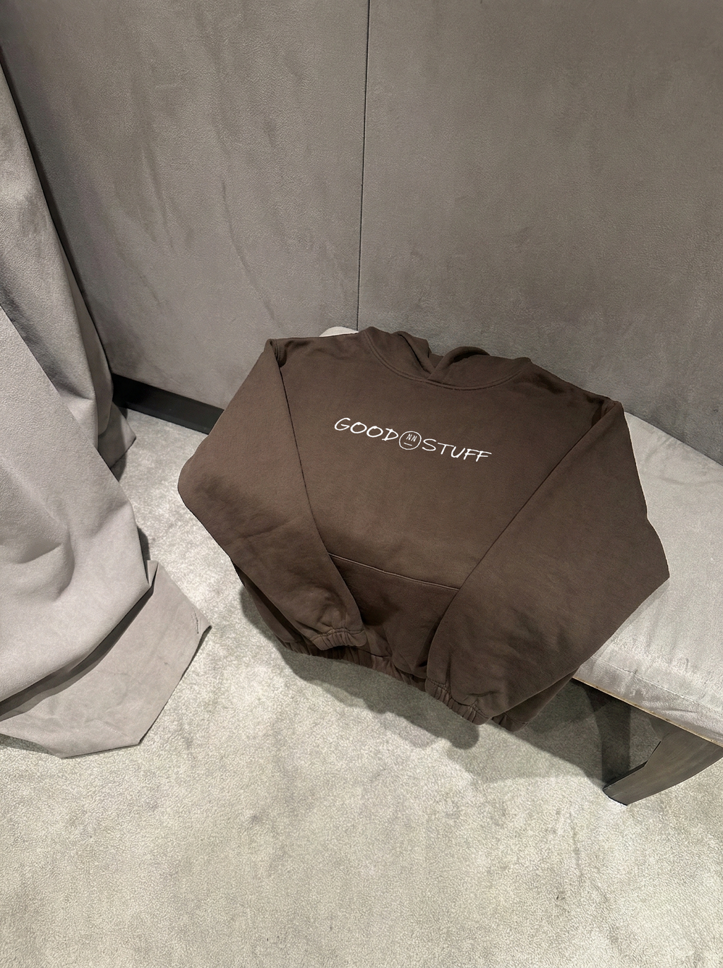 Good Stuff Boxy Cinched Hem Hoodie