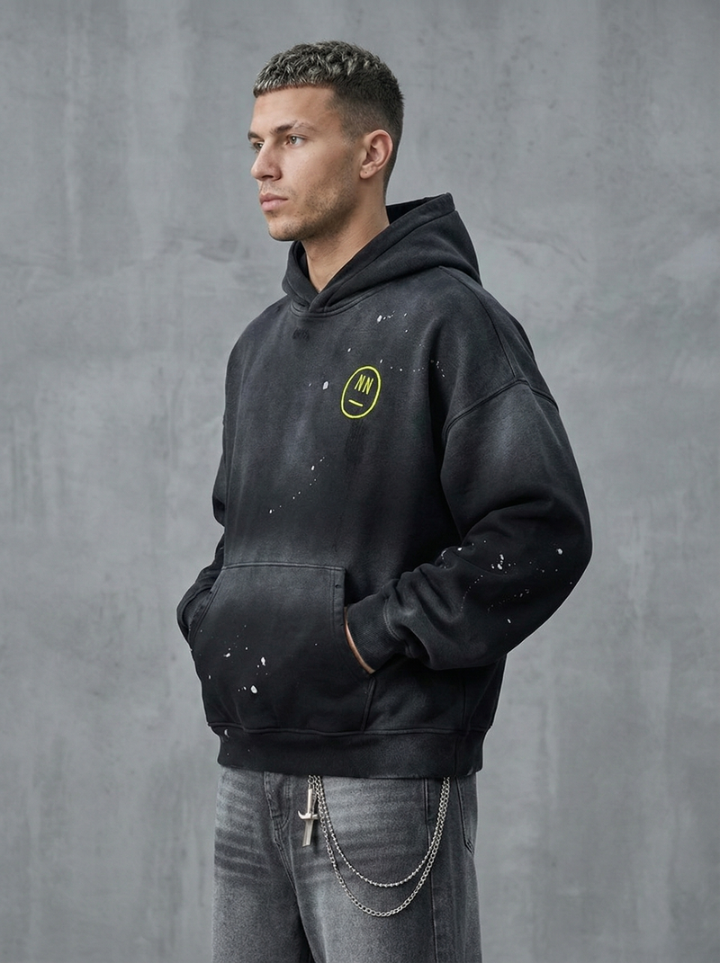 At least I'm Here Frayed Hoodie