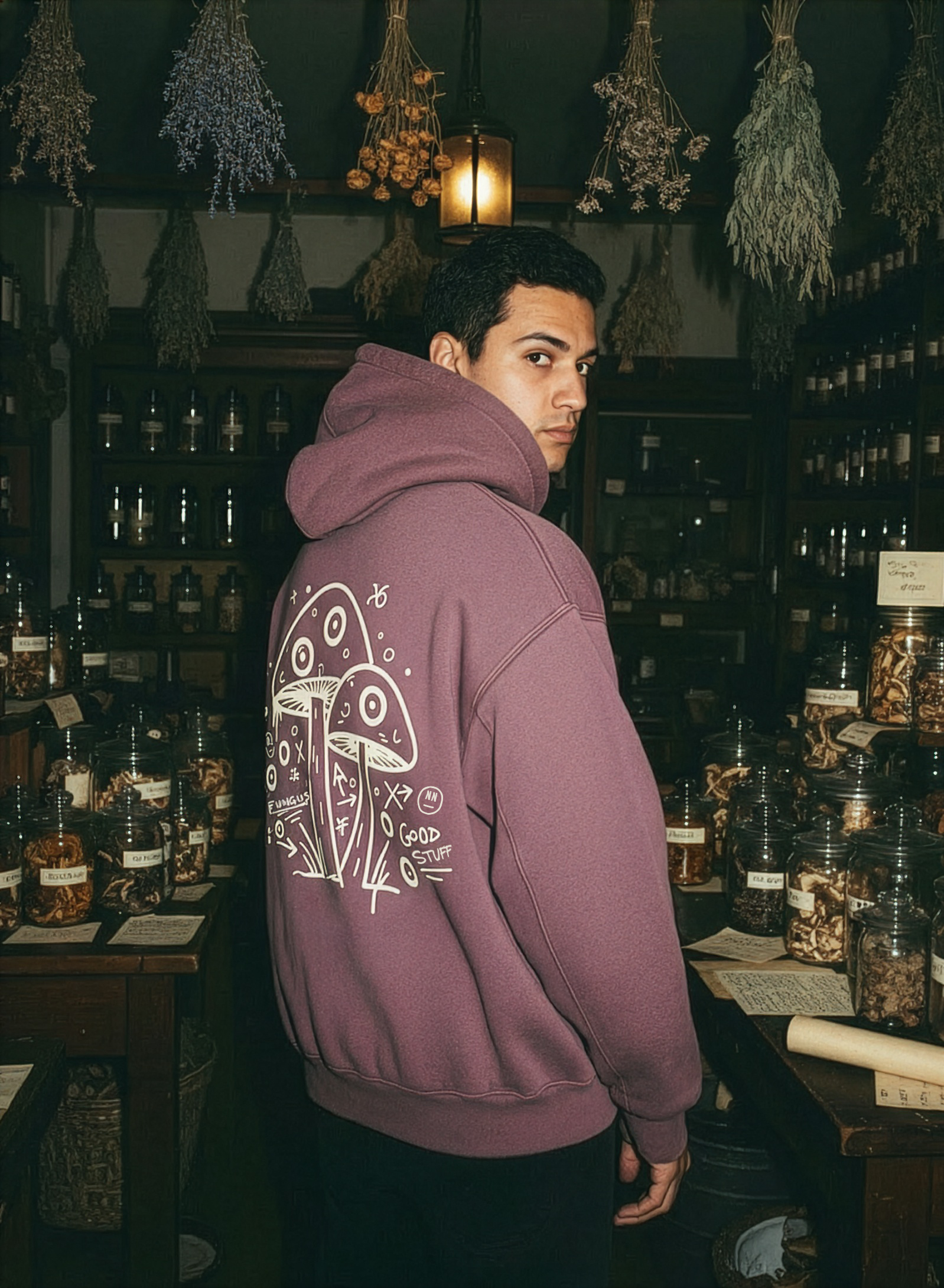 Good Stuff Frayed Washed Hoodie