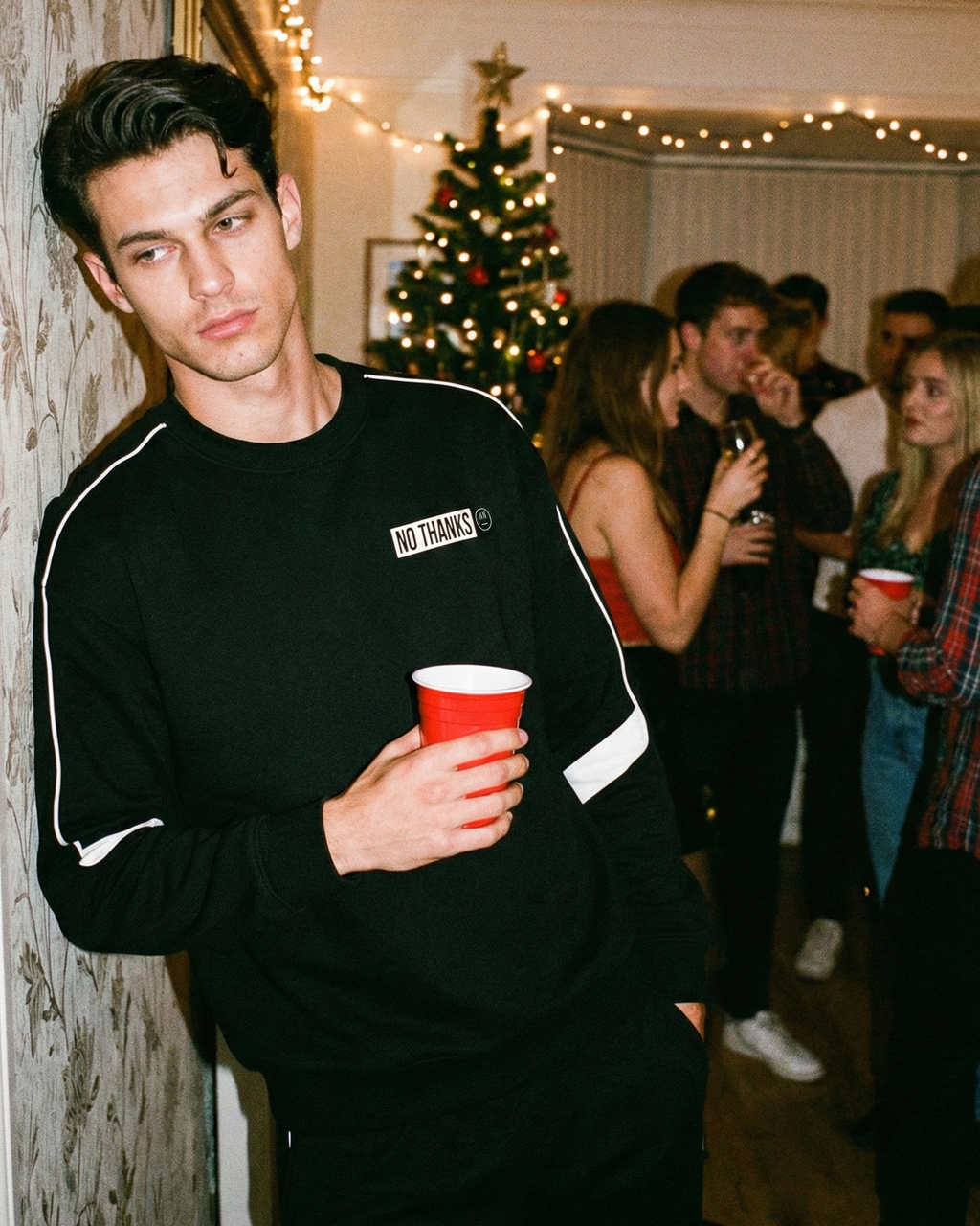 No Thanks Oversized Taped Sweatshirt