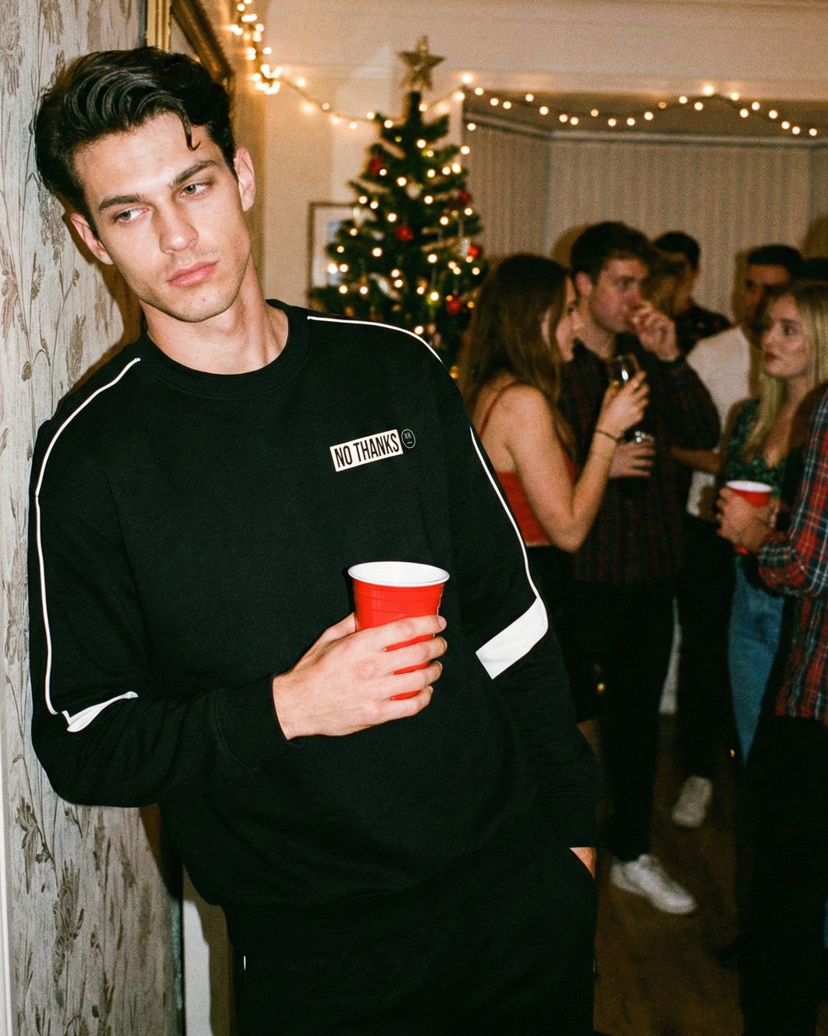 No Thanks Oversized Taped Sweatshirt