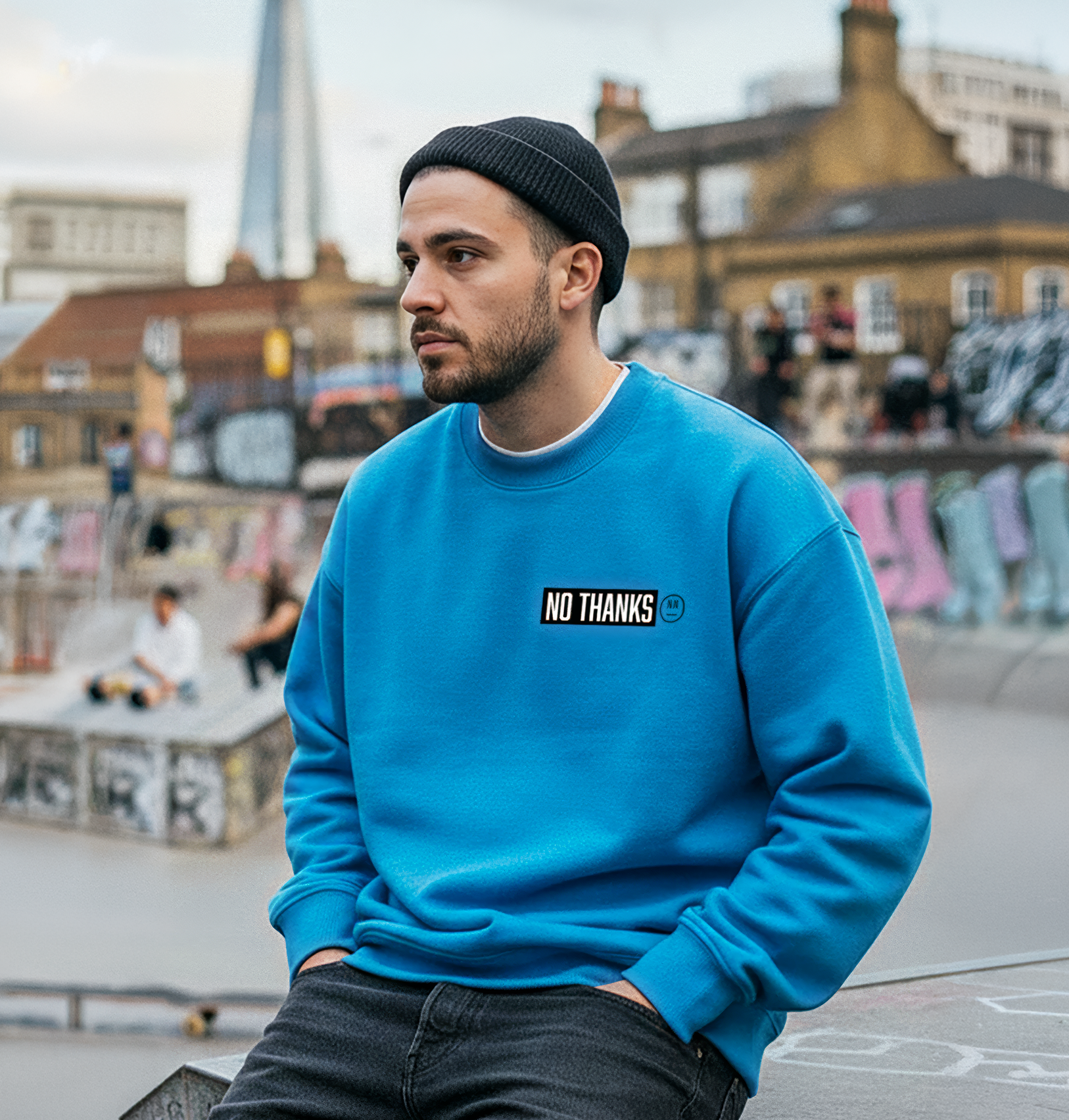 No Thanks Boxy Sweatshirt