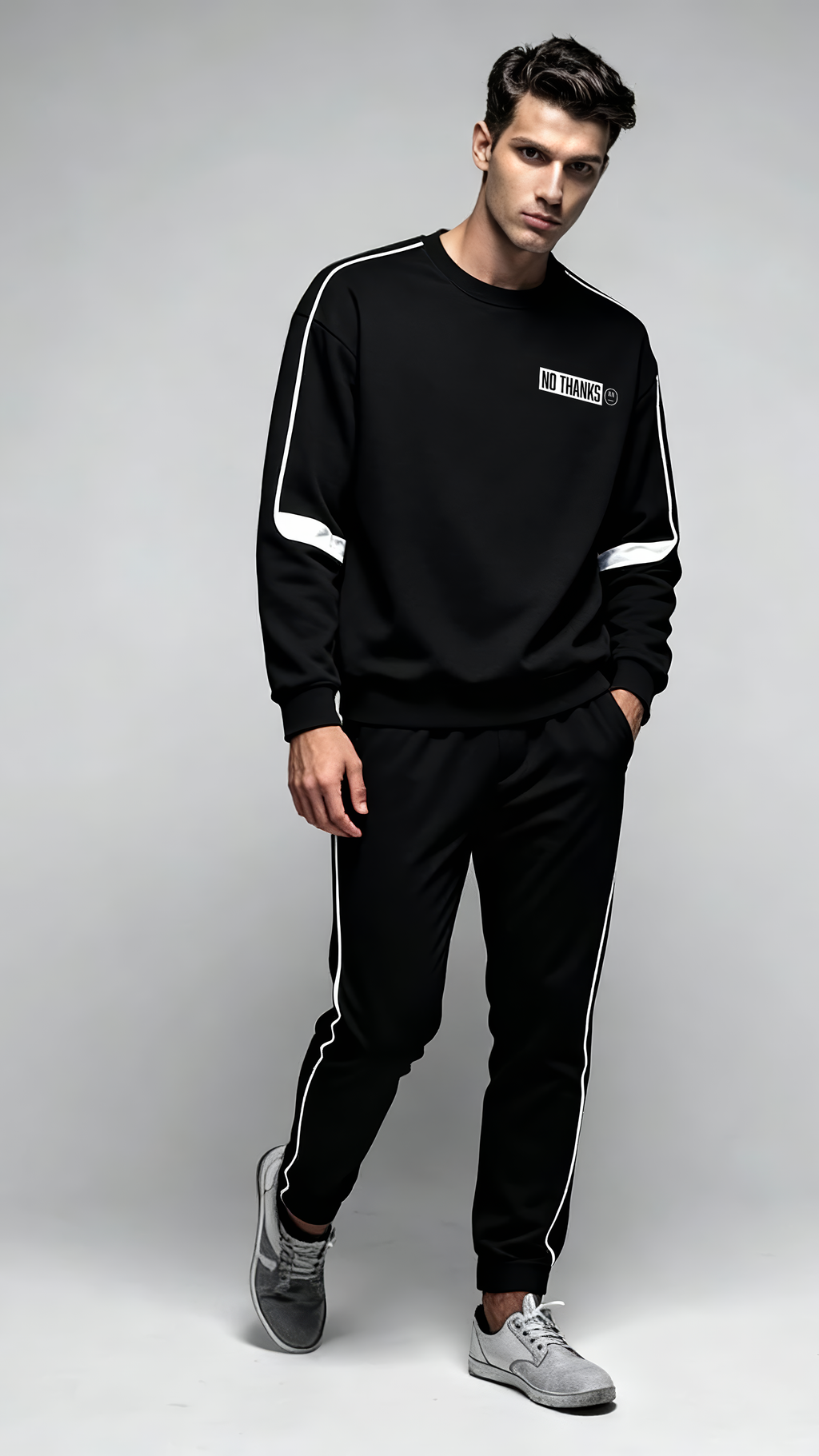 No Thanks Oversized Taped Sweatshirt