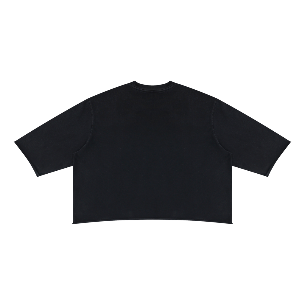 Mineral Wash Raw Hem Boxy T-Shirt
