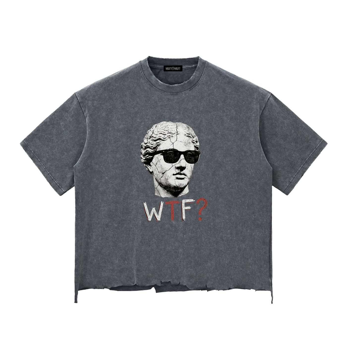 WTF? Raw-Hem Boxy T-Shirt