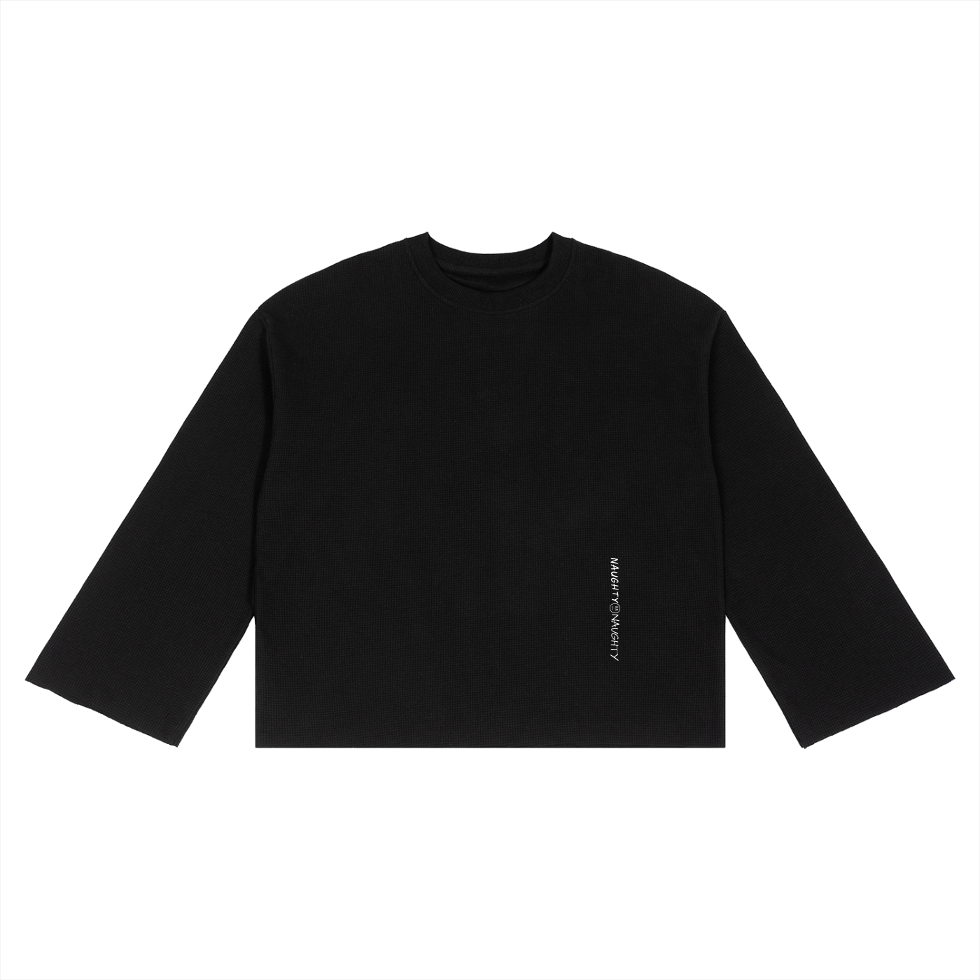 Simple Waffle Raw Edge T-Shirt