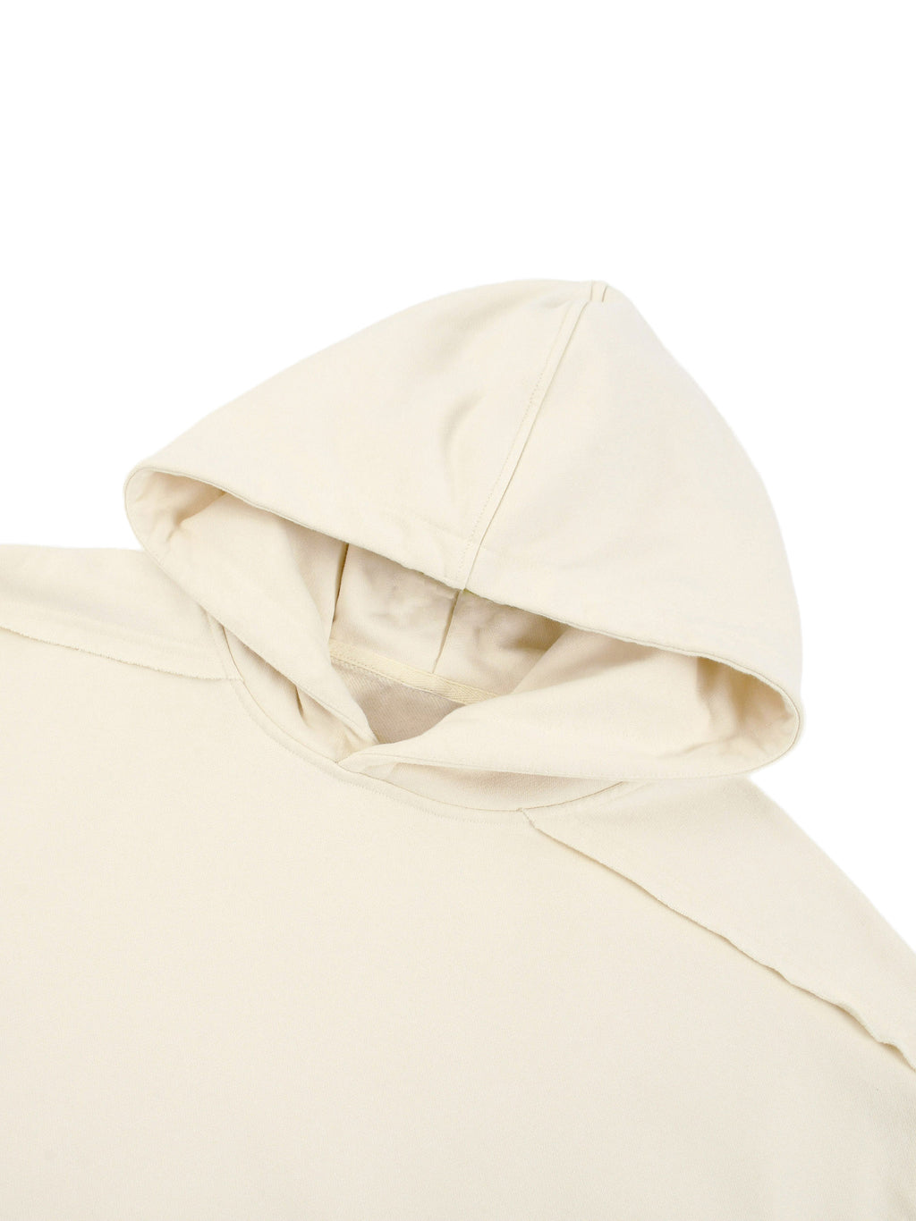 Soft Noodle Energy Tape Raw Edge Double Layered Hoodie