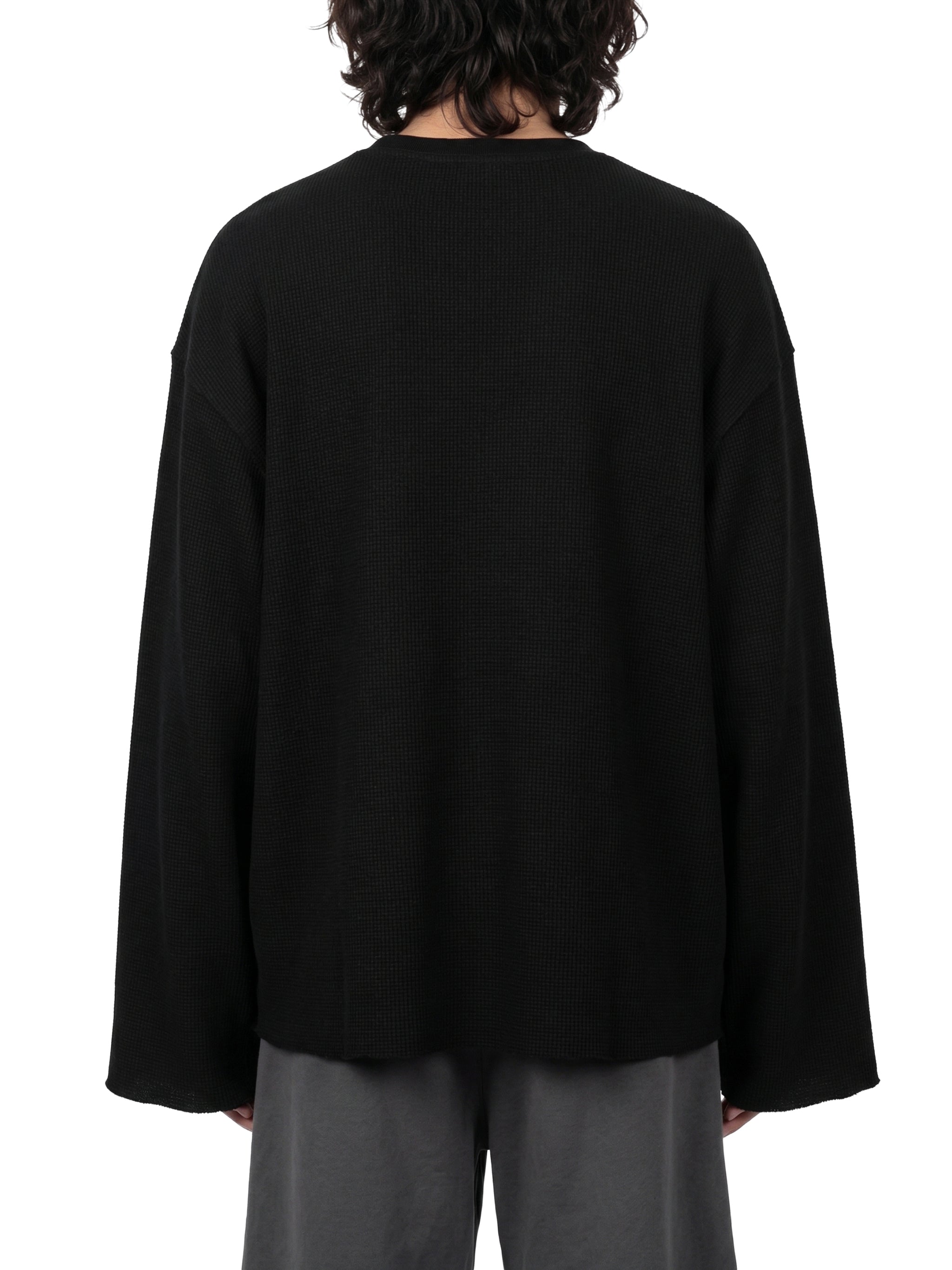 Simple Waffle Raw Edge T-Shirt