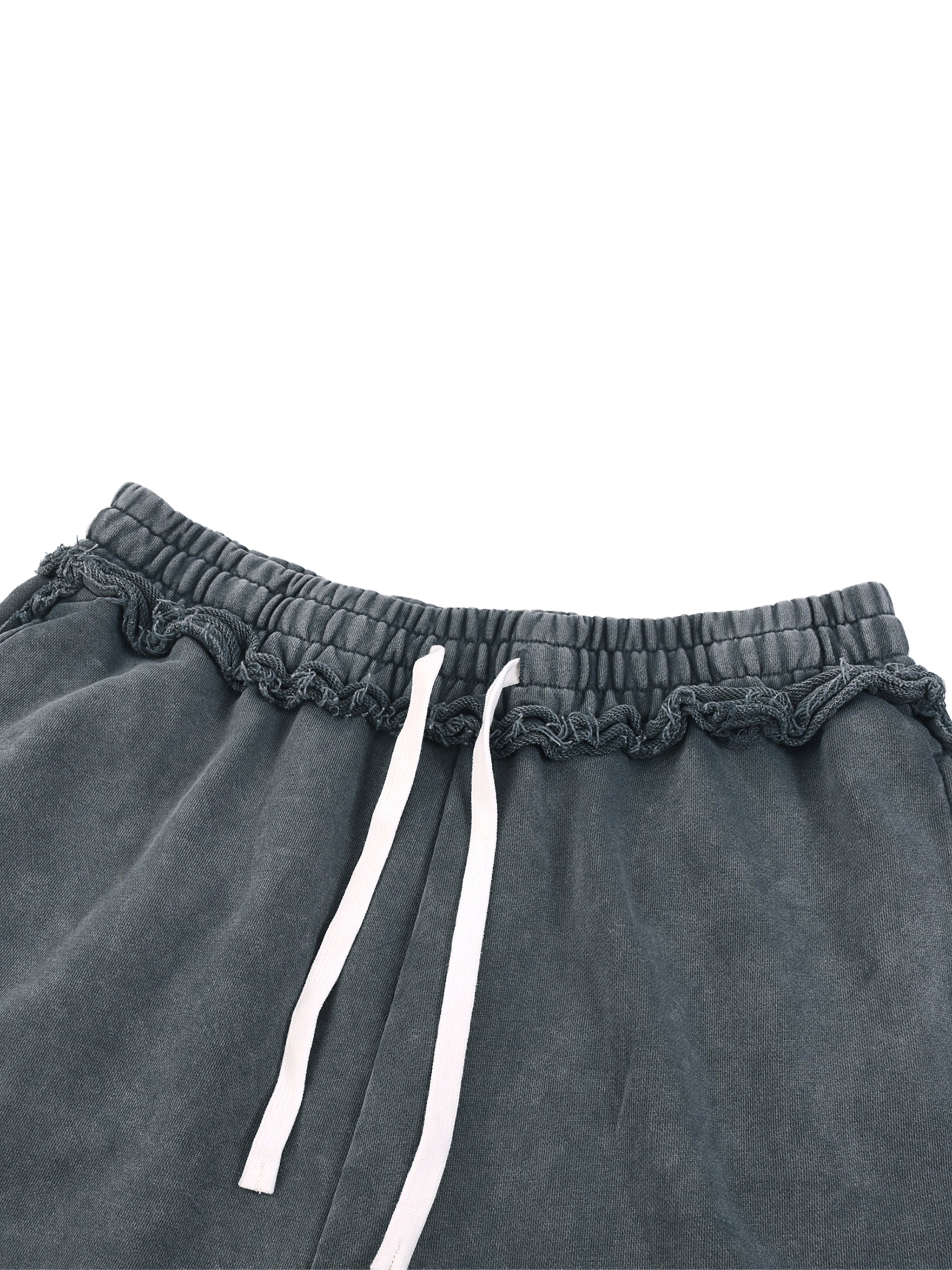 Mineral Wash Raw Edge Shorts