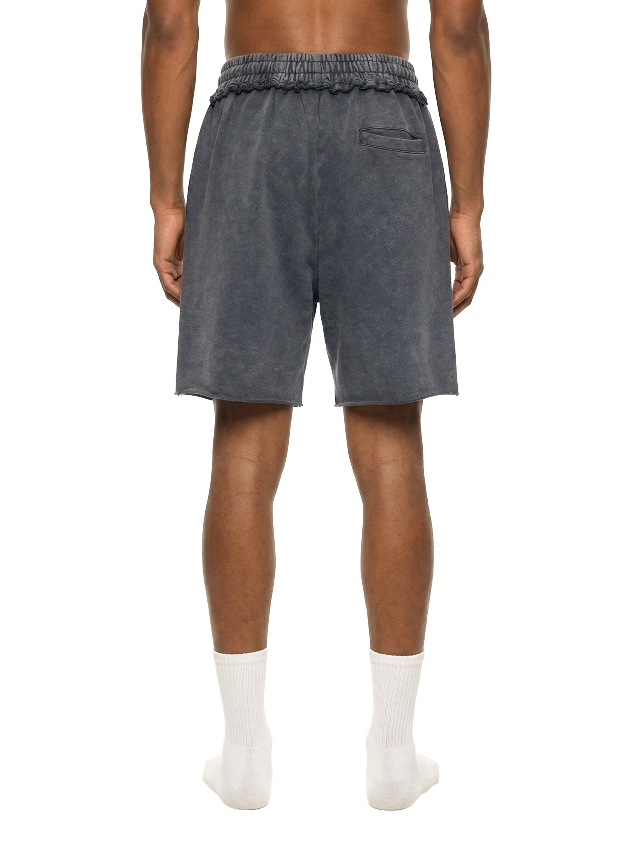 Mineral Wash Raw Edge Shorts