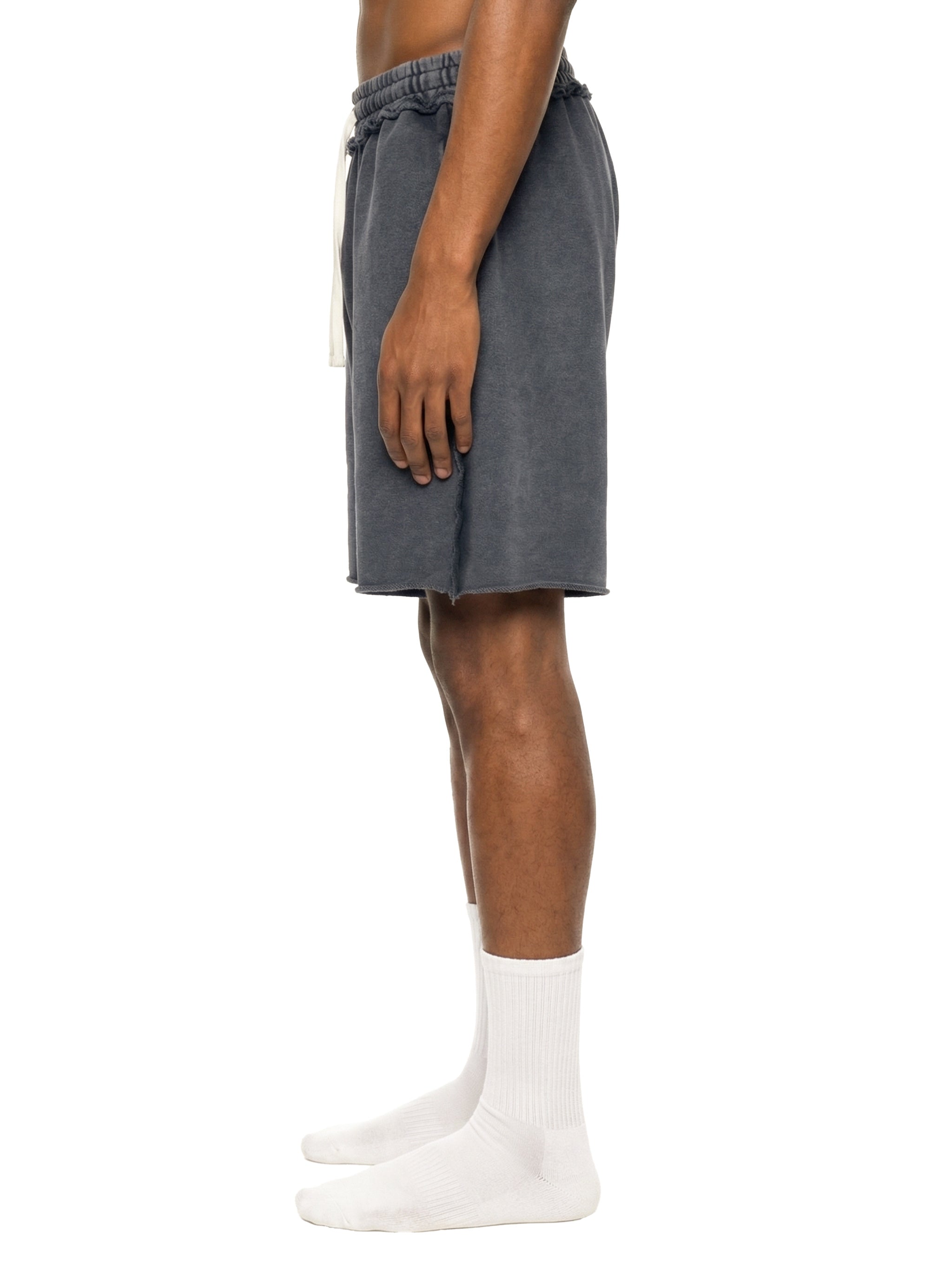 Mineral Wash Raw Edge Shorts