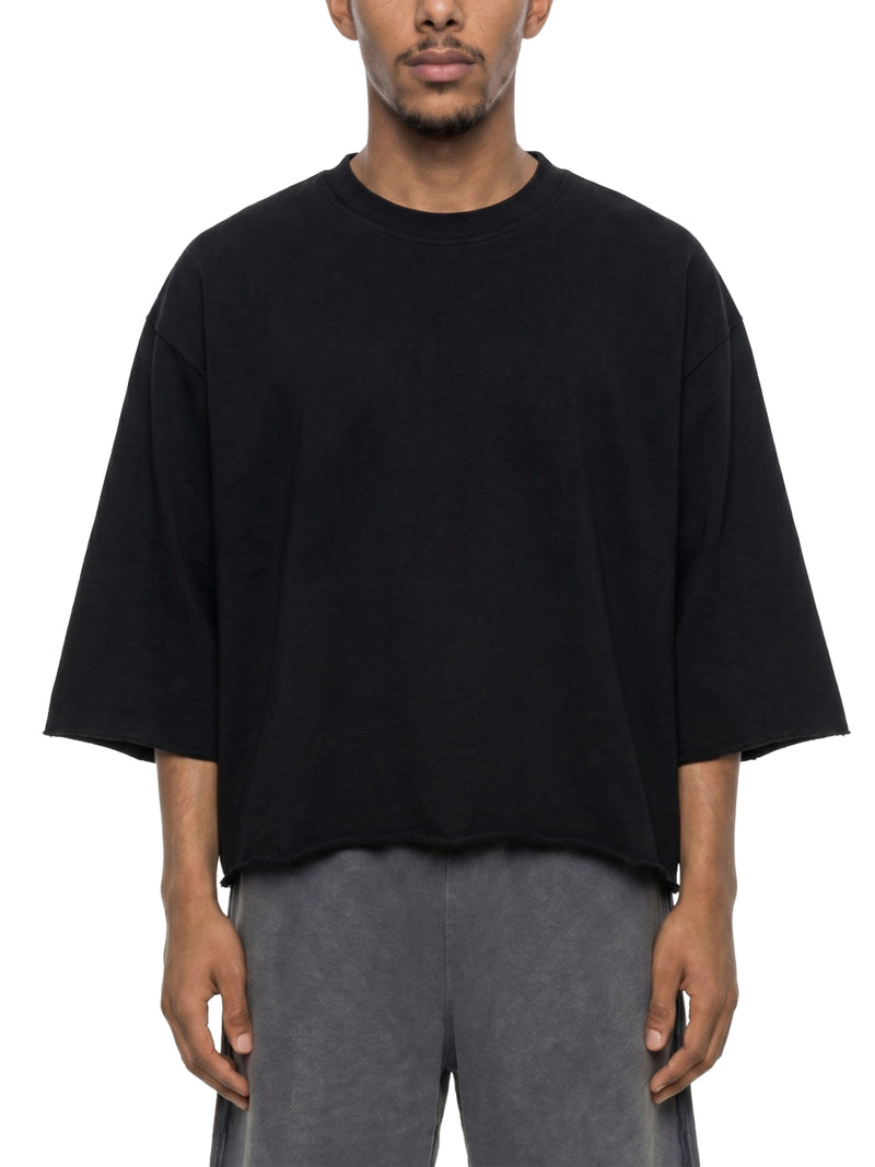 Mineral Wash Raw Hem Boxy T-Shirt