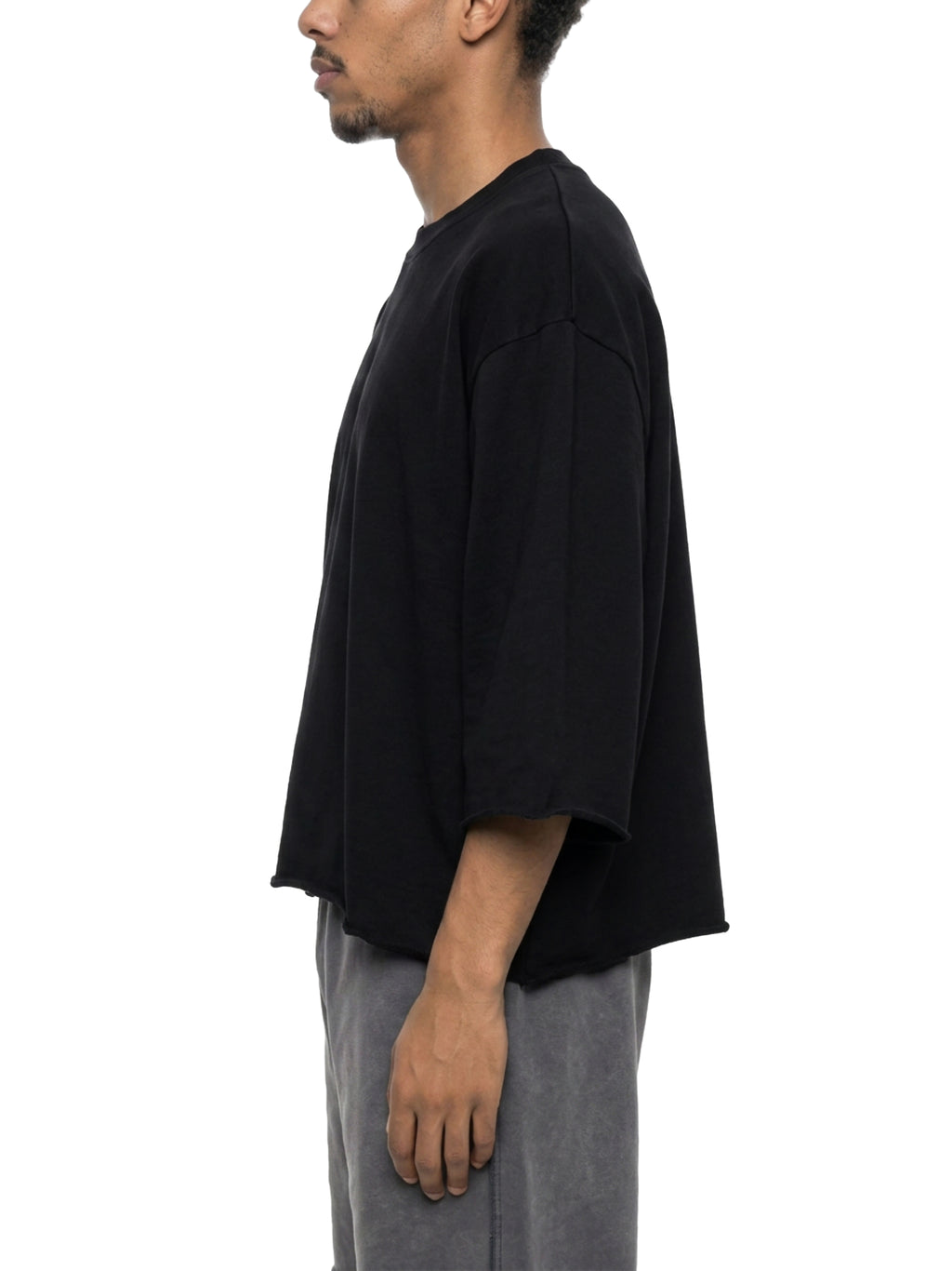 Mineral Wash Raw Hem Boxy T-Shirt