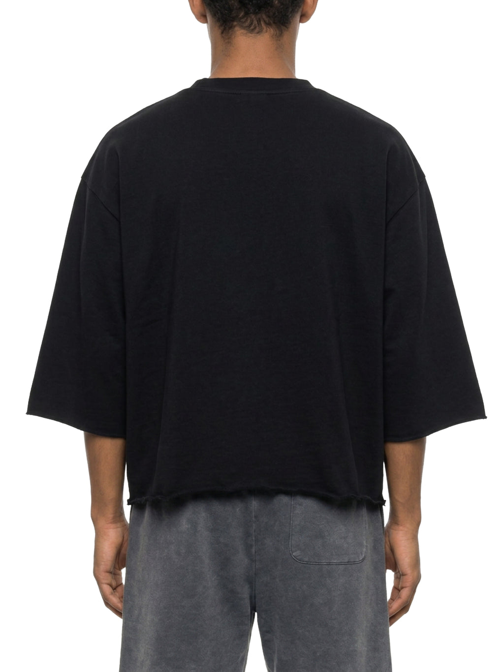 Mineral Wash Raw Hem Boxy T-Shirt